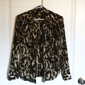 Guess Cheetah Print Blouse XS